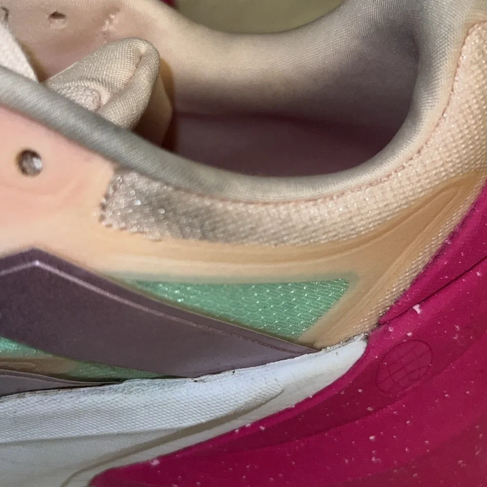 Adidas Women's pink and green Sneakers